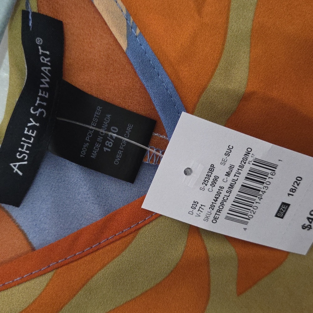 Ashley Stewart Multicolor Sleeveless Blouse - Picture 3 of 3